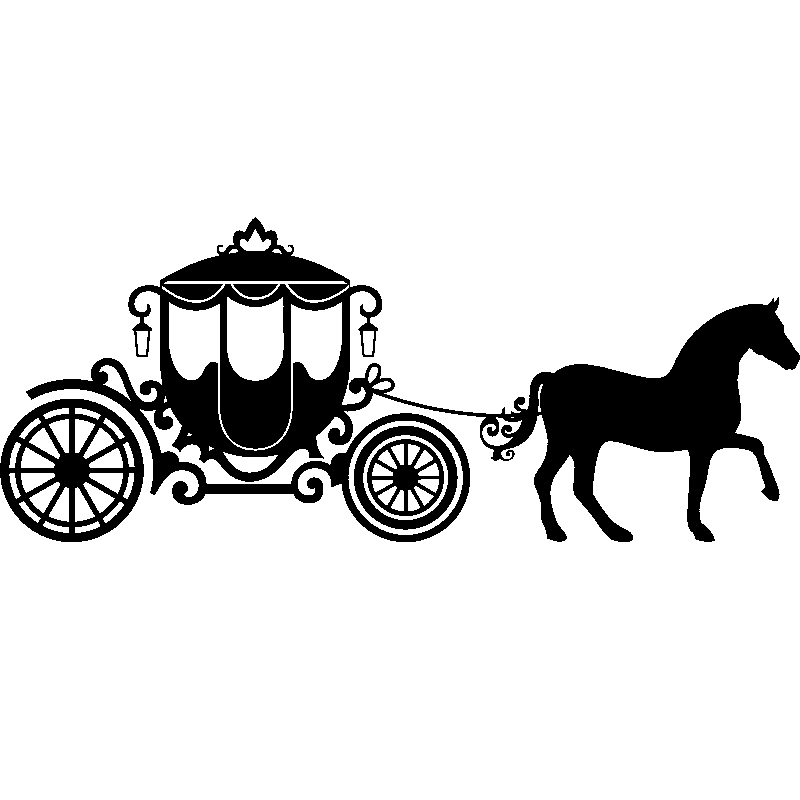 Cinderella Carriage Silhouette - castle princess png download - 800*800