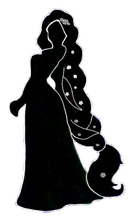 rapunzel disney princess silhouette
