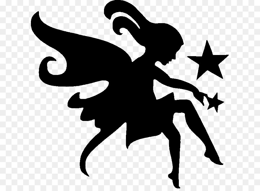 Stencil Painting Fairy Silhouette - pretty spray png download - 685*651 - Free Transparent Stencil png Download.