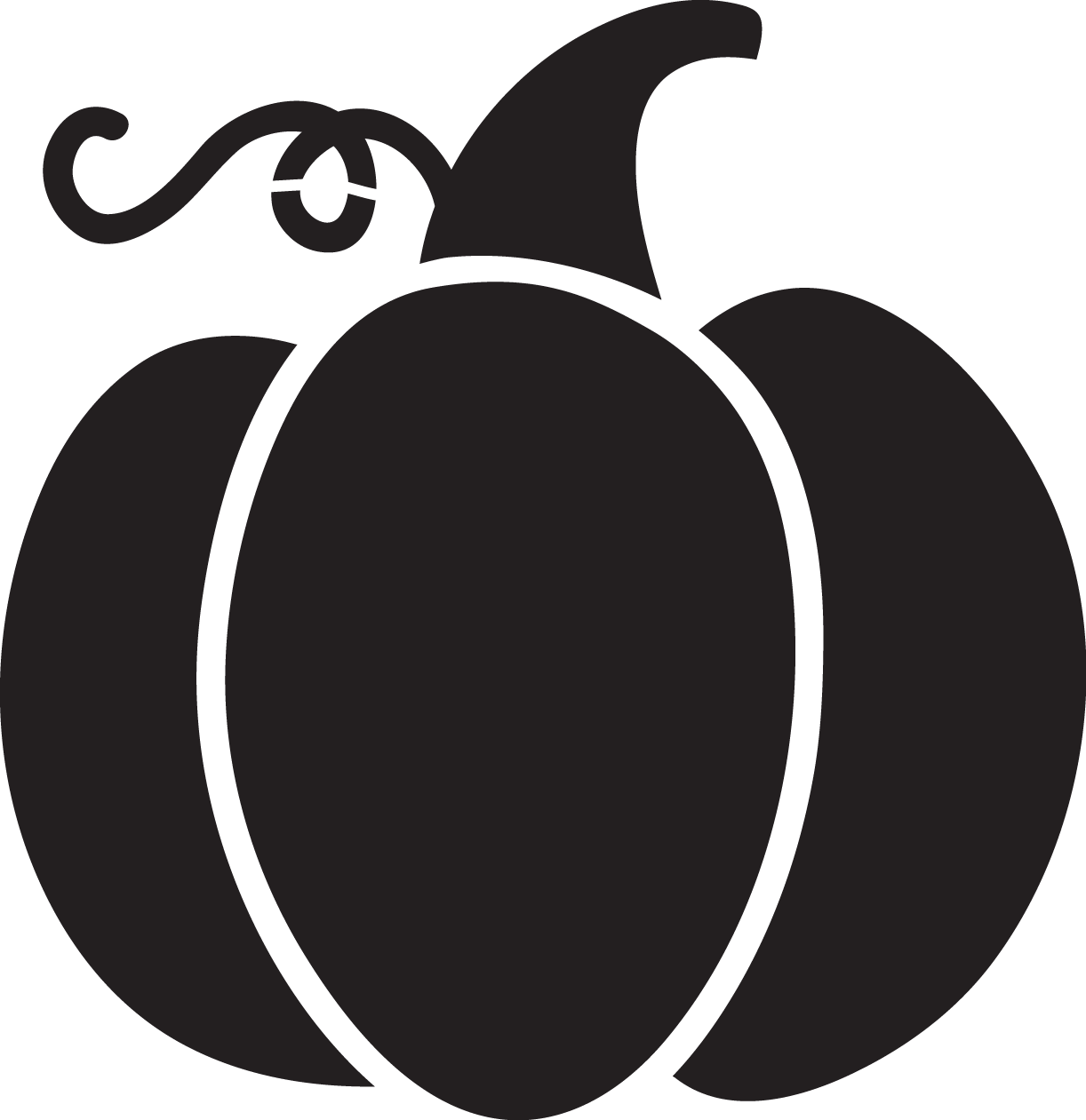 Pumpkin Silhouette Clip Art #1544832 (License: Personal Use) .