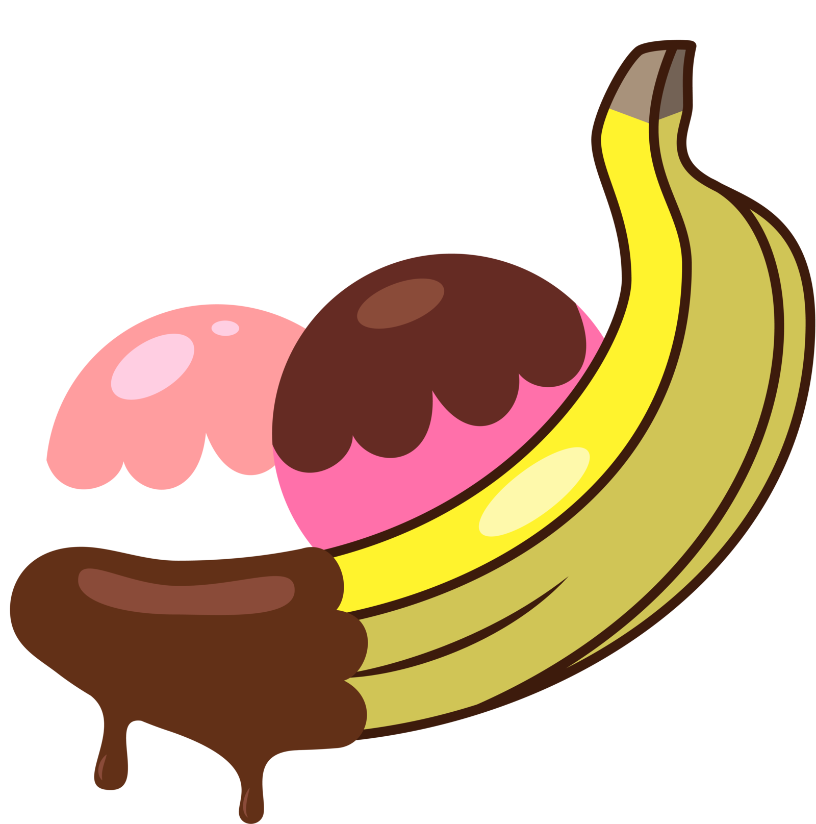 Banana Split Sundae Ice Cream Cones Png Download 16001615.