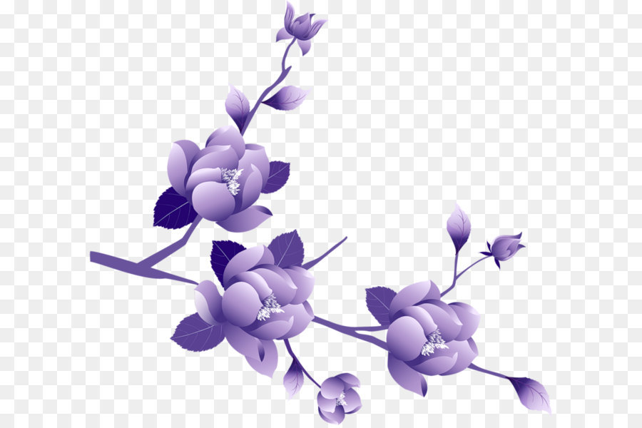 Purple Flower Clip art - Transparent Painted Large Purple Flower Clipsrt png download - 800*734 - Free Transparent Flower png Download.