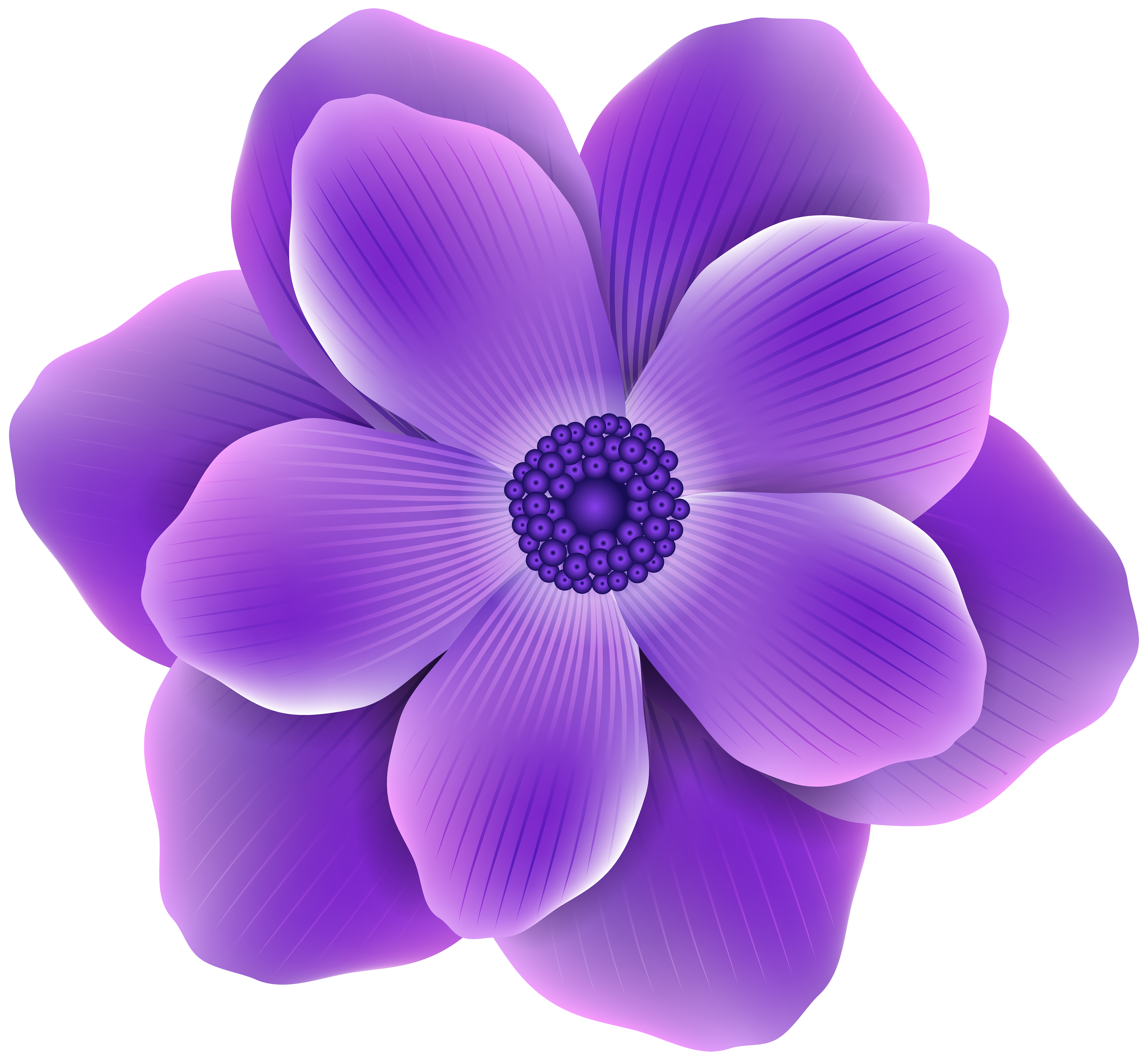 Purple Flower Clip Art Purple Flower Png Clip Art Image Png Download