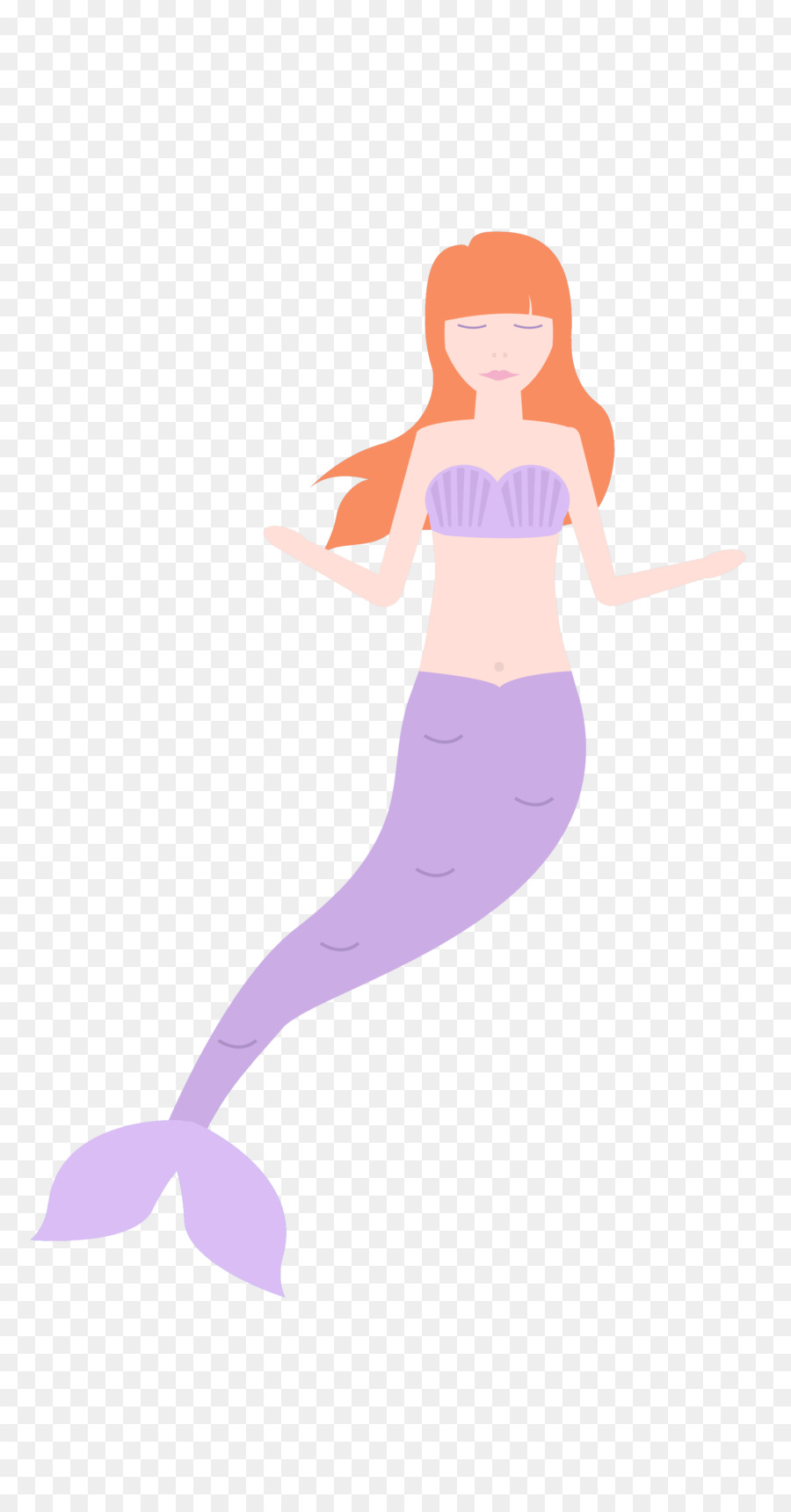 Mermaid Illustration - Purple Mermaid png download - 2000*3800 - Free Transparent  png Download.