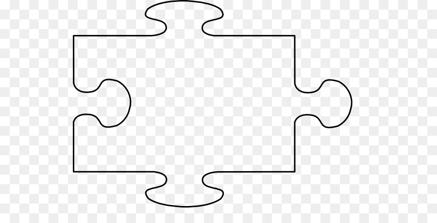 Line Angle Point White - Puzzle Piece Template png download - 600*443 - Free Transparent Line png Download.
