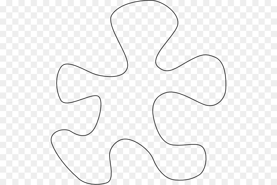 White Material Pattern - Puzzle Piece Outline png download - 570*599 - Free Transparent White png Download.