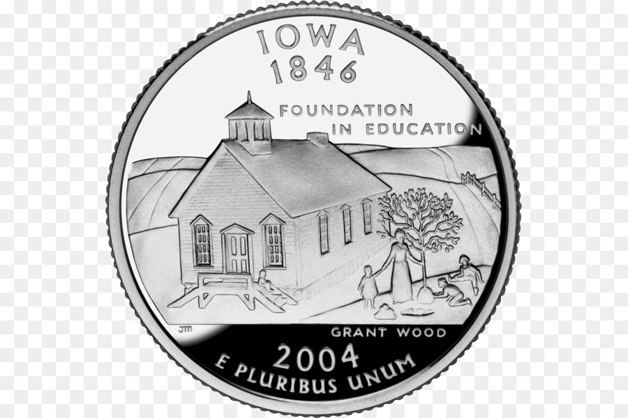 Iowa 50 State Quarters Coin United States Mint - Coin png download - 597*600 - Free Transparent Iowa png Download.