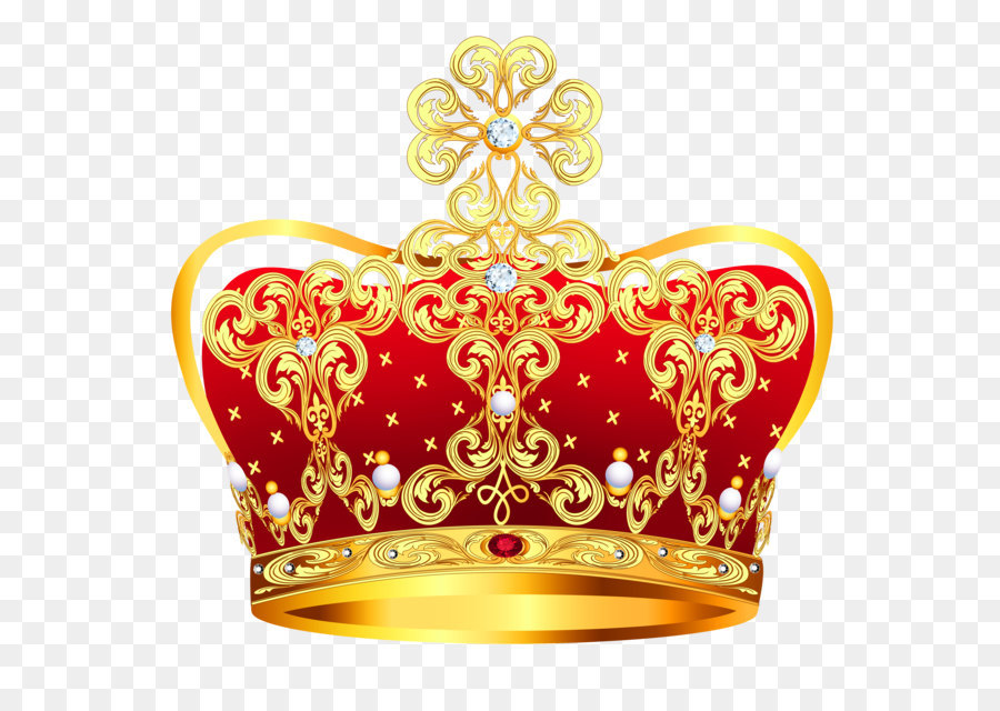 Crown Clip art - Gold and Red Crown with Pearls PNG Clipart Picture png download - 4824*4640 - Free Transparent Crown png Download.