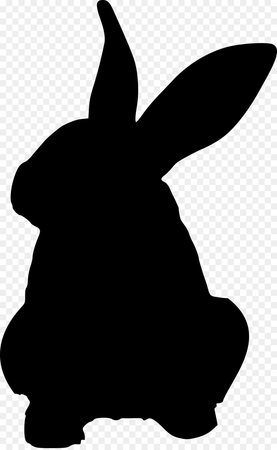 European rabbit Silhouette Clip art - Silhouette png download - 3000*4848 - Free Transparent European Rabbit png Download.
