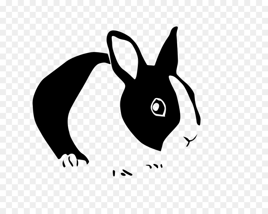 Netherland Dwarf rabbit Stencil Wall decal Clip art - Rabbit Silhouette png download - 692*705 - Free Transparent Netherland Dwarf Rabbit png Download.