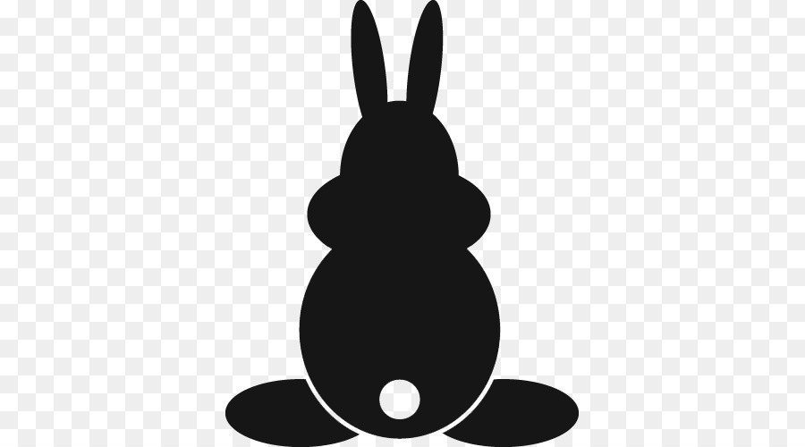 Domestic rabbit Silhouette Black White Clip art - Silhouette png download - 500*500 - Free Transparent Domestic Rabbit png Download.