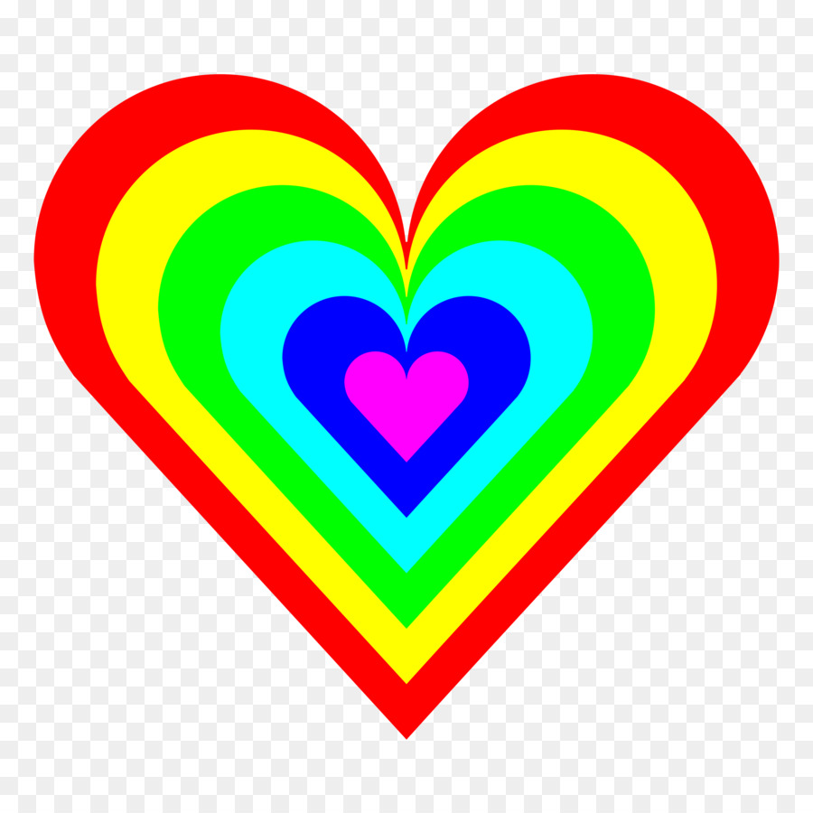 Color Rainbow Heart Clip art - heart watercolor png download - 2400*2400 - Free Transparent  png Download.