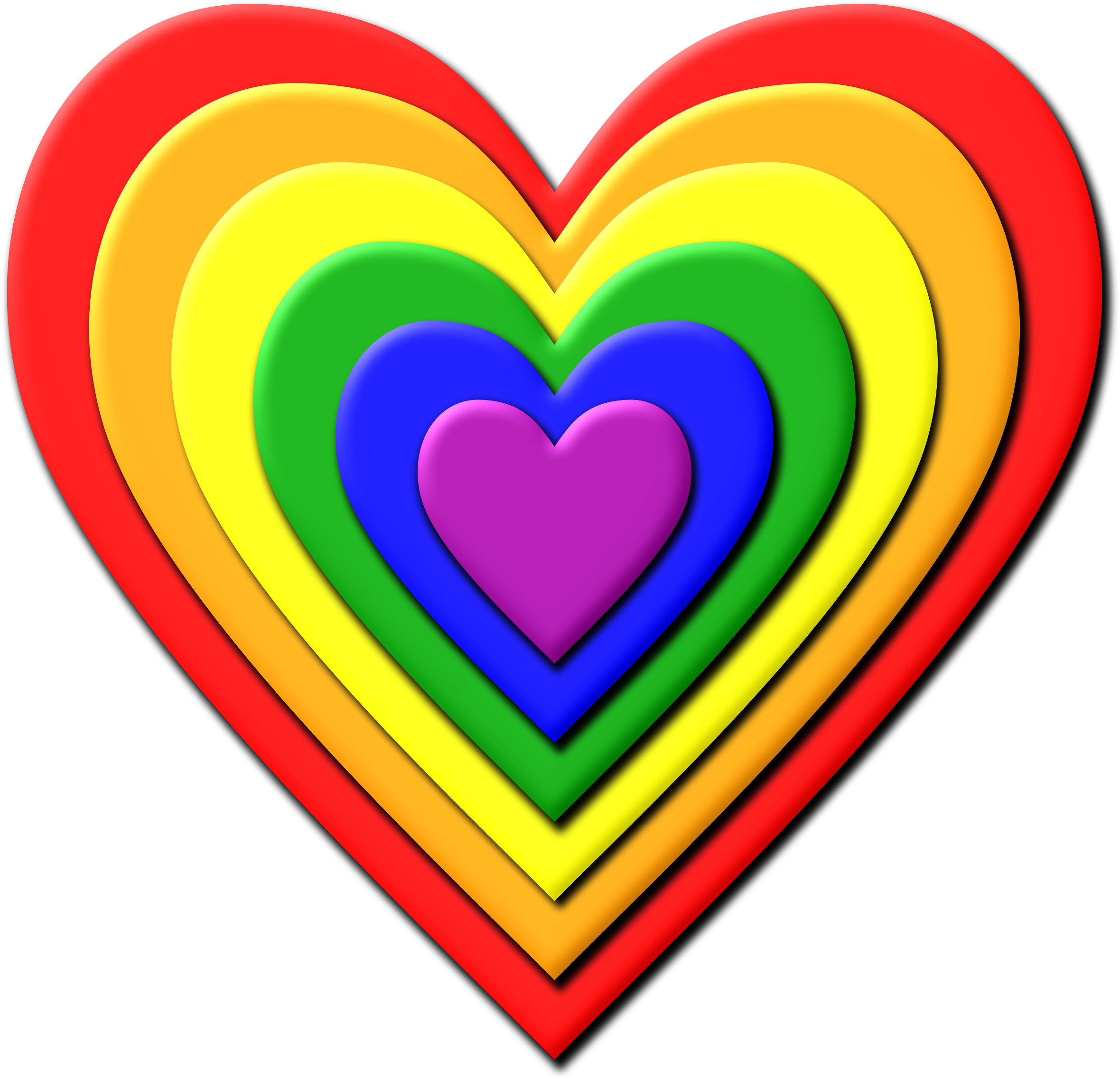 Rainbow Heart Clip art - rainbows png download - 2360*2274 - Free