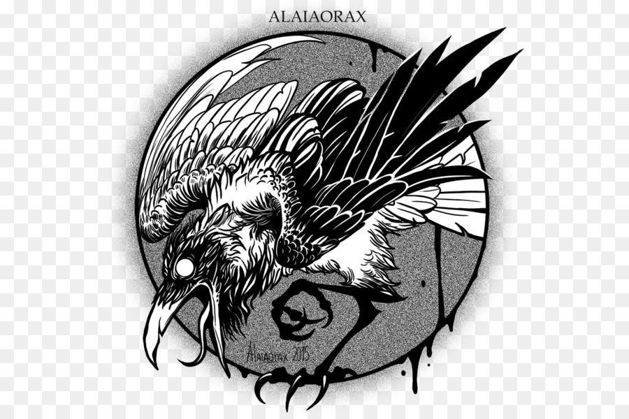 Common raven Tattoo artist Crow Bird - crow tattoo png download - 600*591 - Free Transparent Common Raven png Download.