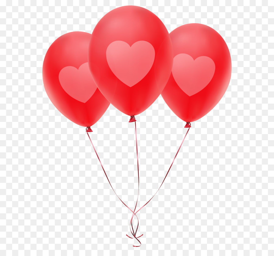 RedBalloon - Red Balloons with Heart Transparent PNG Clip Art Image png download - 6280*8000 - Free Transparent Balloon png Download.