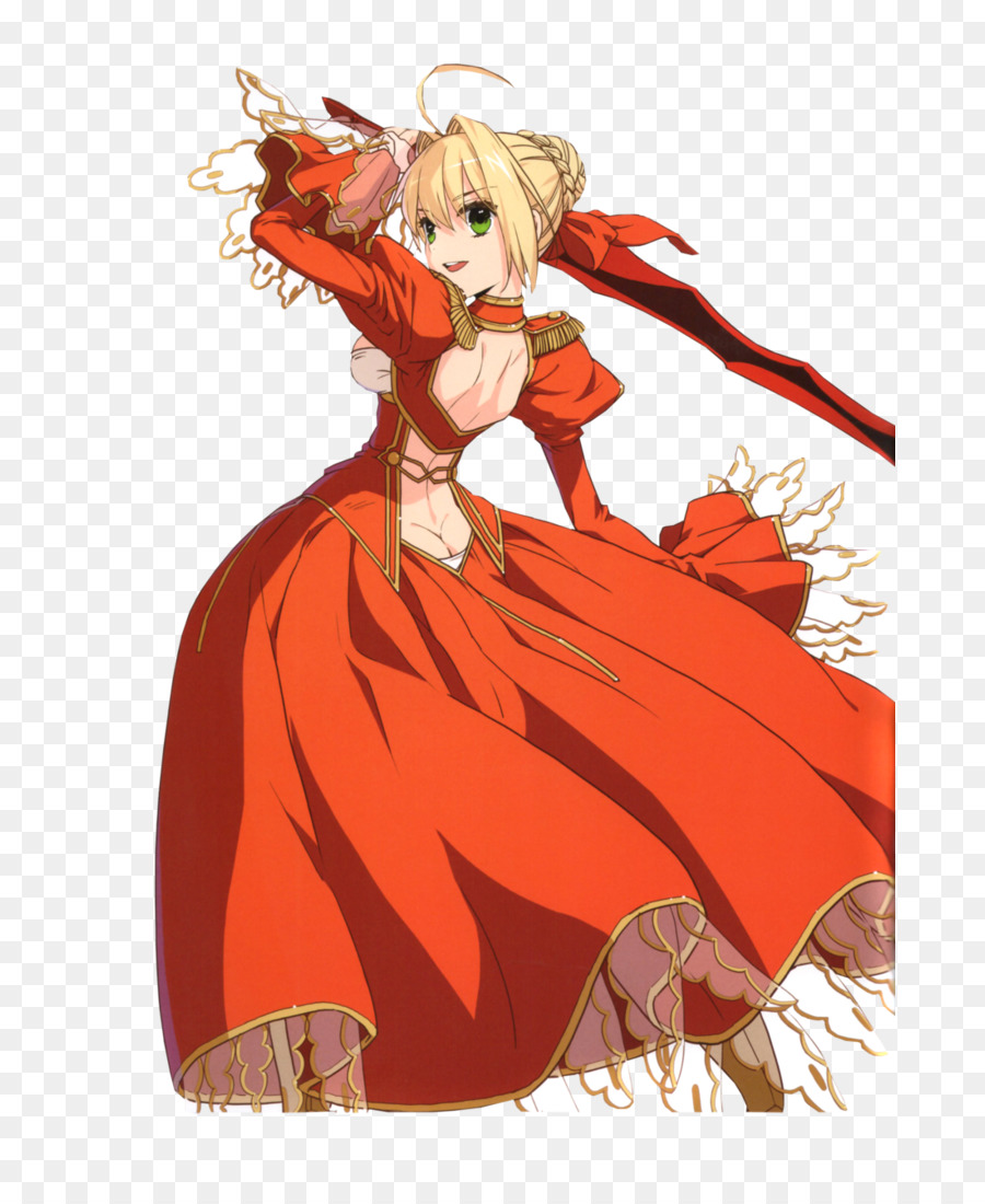 Saber Fate/Extra Fate/stay night Fate/Grand Order Type-Moon - red lightsaber png download - 736*1086 - Free Transparent  png Download.