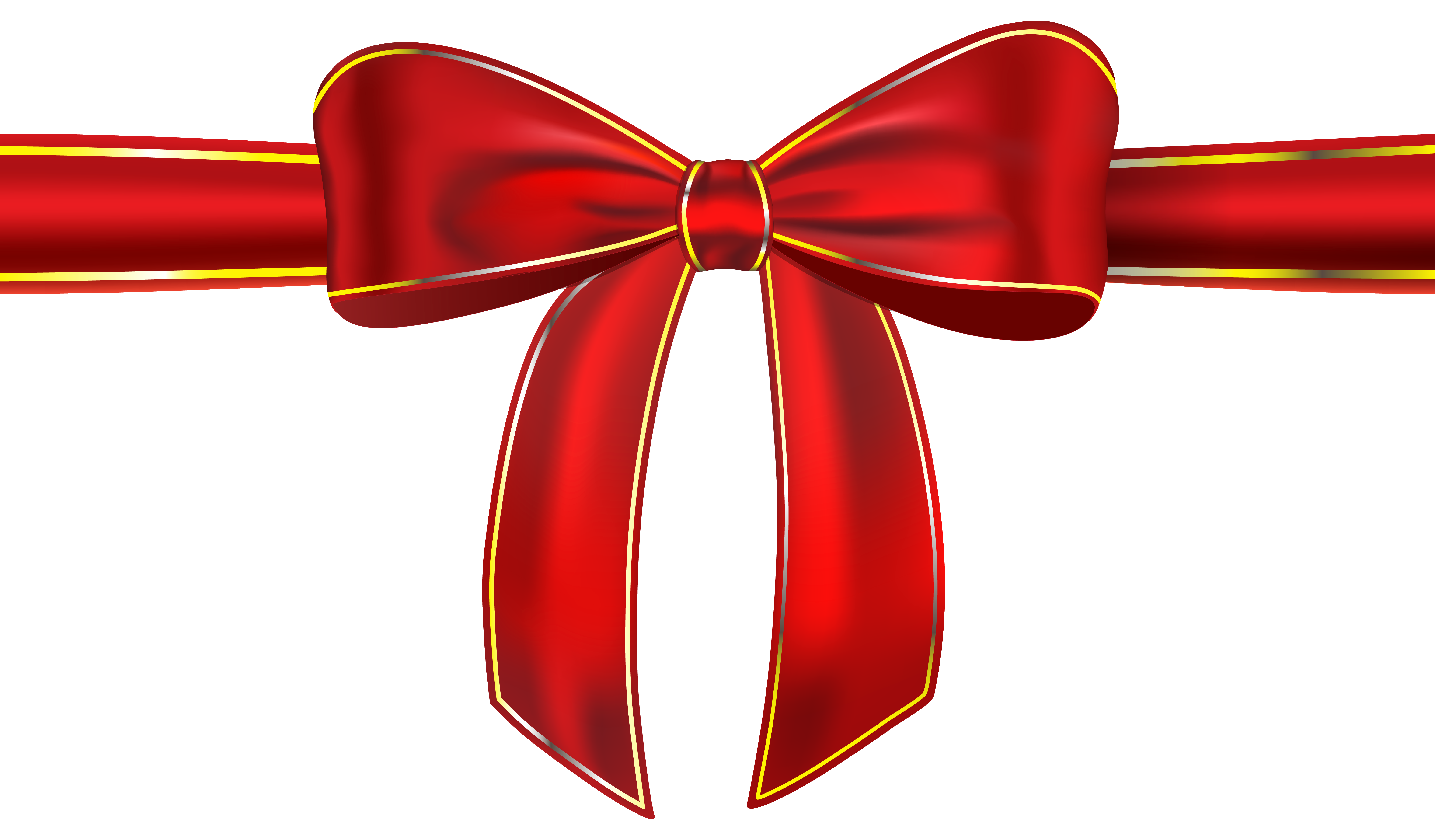 Red ribbon Satin Clip art bow png download 6152*3601 Free