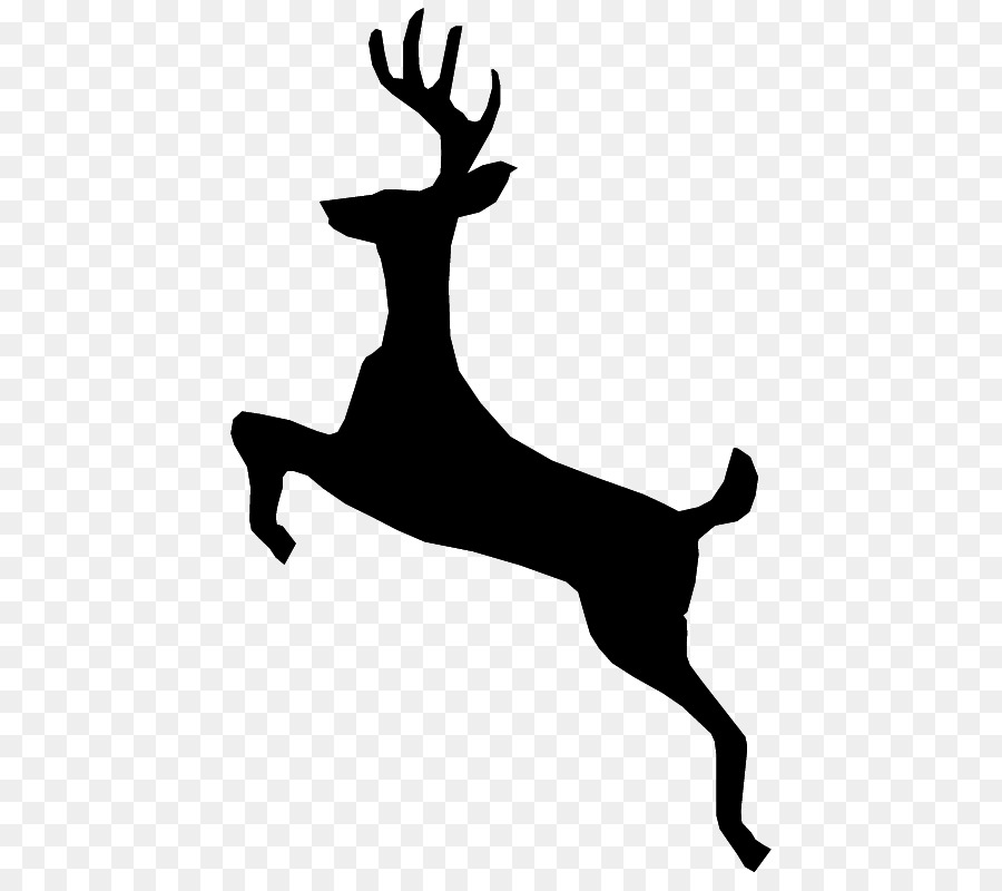 Reindeer Personalization Antler Silhouette Clip art - jumping jacks png download - 500*790 - Free Transparent Reindeer png Download.