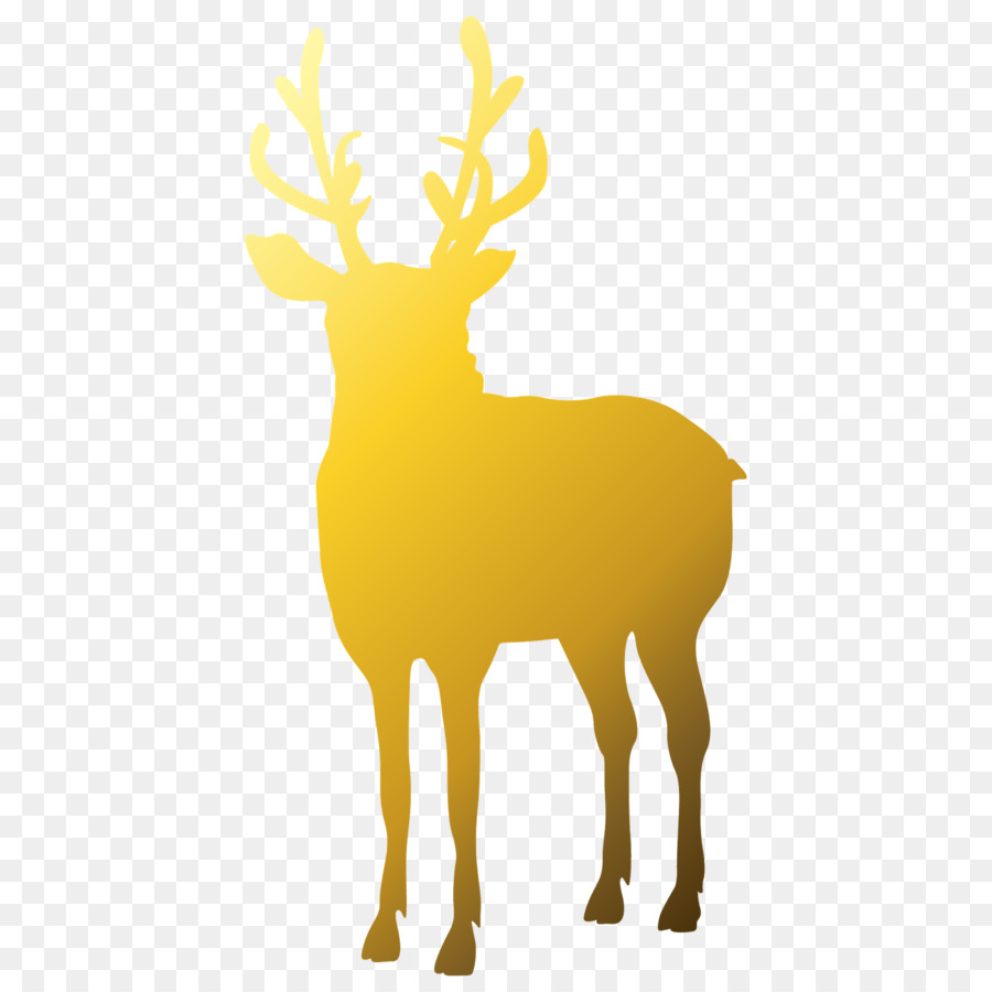 Reindeer Elk Antler Silhouette - Reindeer png download - 1600*1600 - Free Transparent Reindeer png Download.