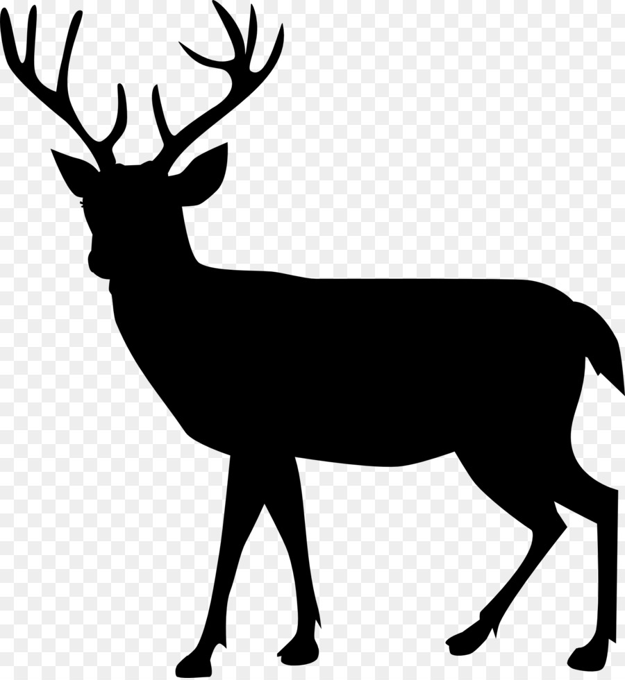 Reindeer Moose Silhouette Illustration -  png download - 1769*1920 - Free Transparent Deer png Download.