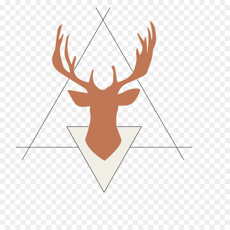 Rudolph Reindeer Silhouette Clip art - Antler triangle border png download - 1500*1500 - Free Transparent  png Download.