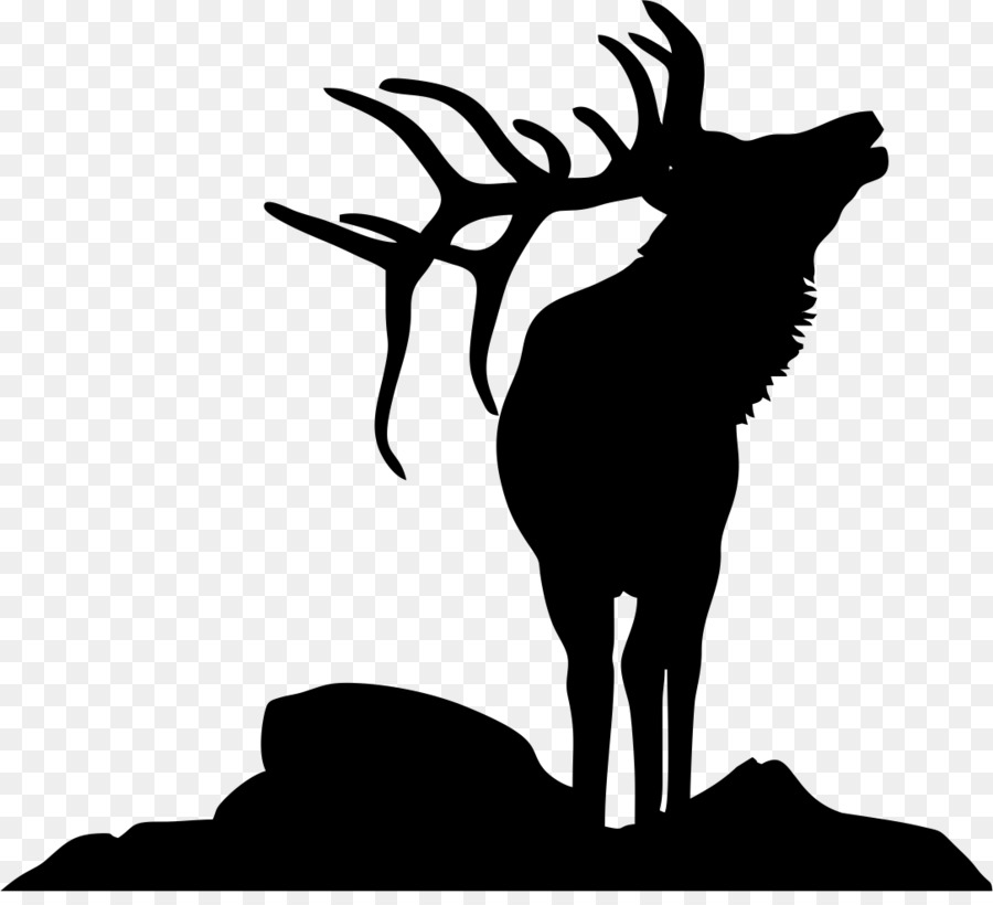 Elk Deer Moose Silhouette Clip art - saw png download - 1085*974 - Free Transparent Elk png Download.