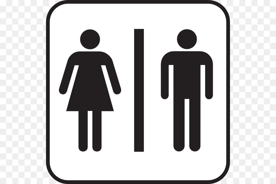 Bathroom Toilet Clip art - Man Woman Silhouette png download - 600*600 - Free Transparent Bathroom png Download.