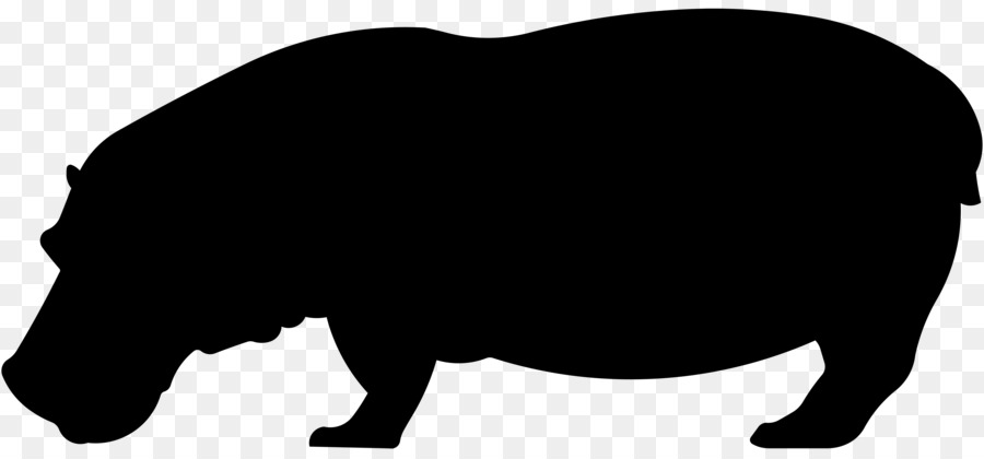 Silhouette Pig Hippopotamus Clip art - Silhouette png download - 8000*3653 - Free Transparent Silhouette png Download.