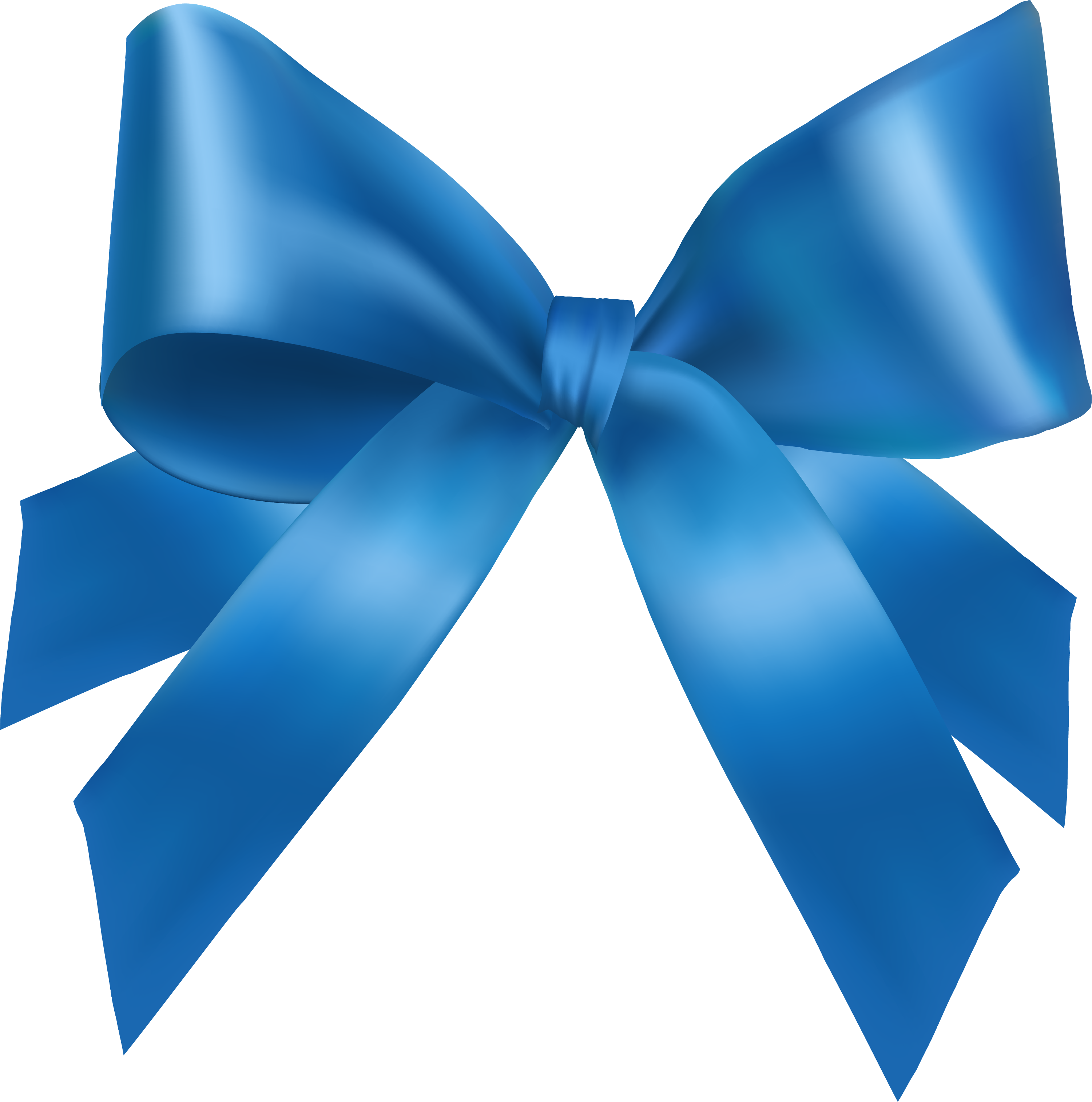 Blue ribbon Blue ribbon Clip art - Hand drawn blue ribbon bow tie png