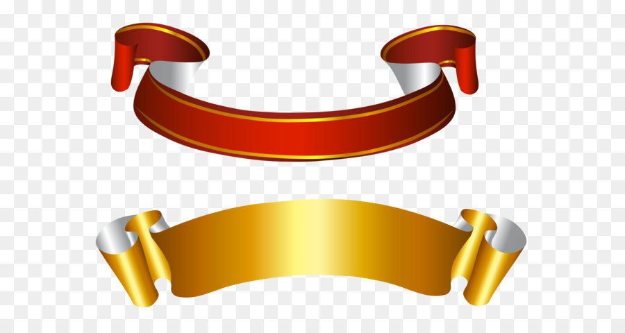 Ribbon Clip art - Gold and Red Banners Transparent PNG Picture png download - 5100*3681 - Free Transparent Ribbon png Download.