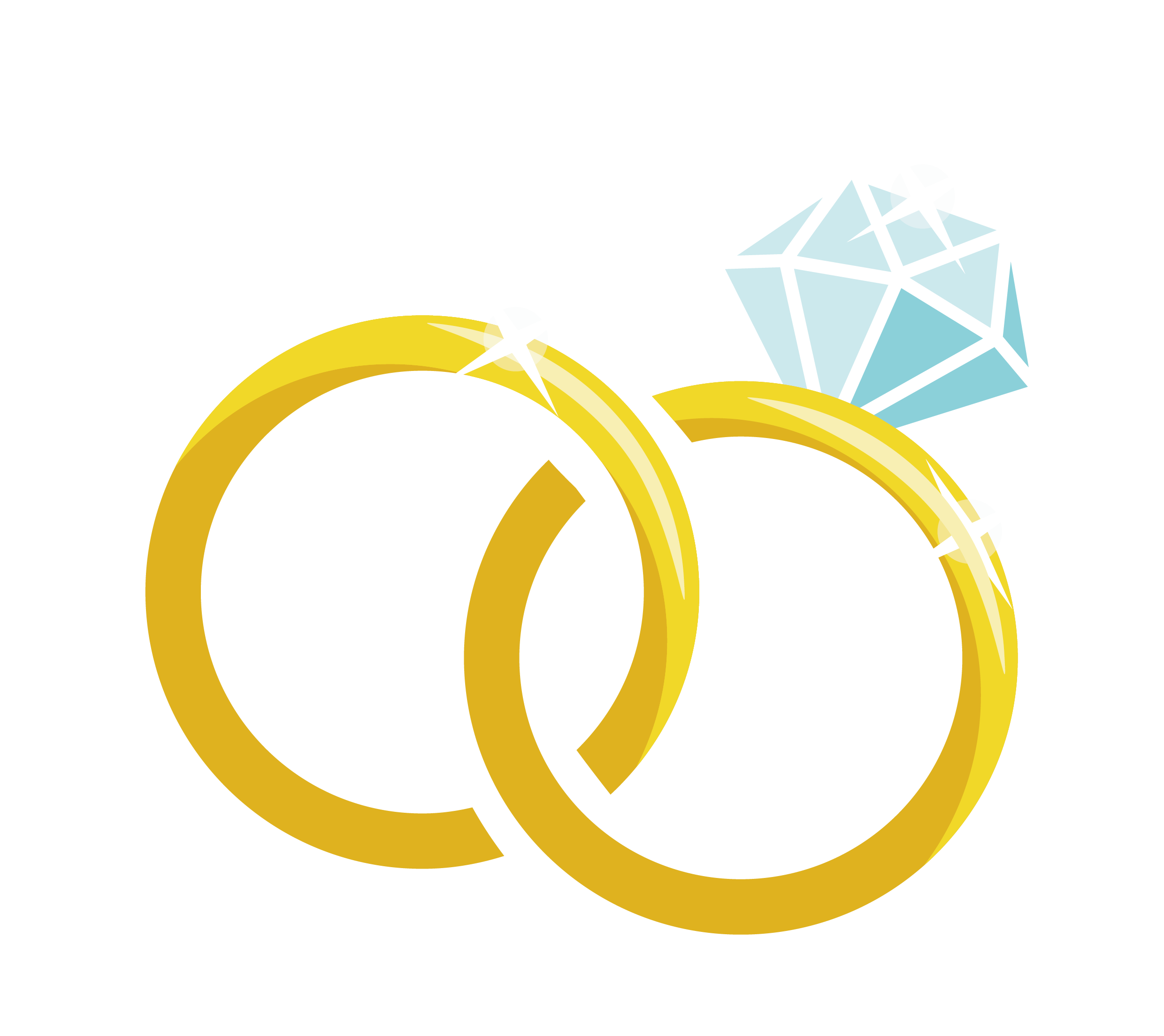 Wedding ring Marriage Cartoon vector material diamond