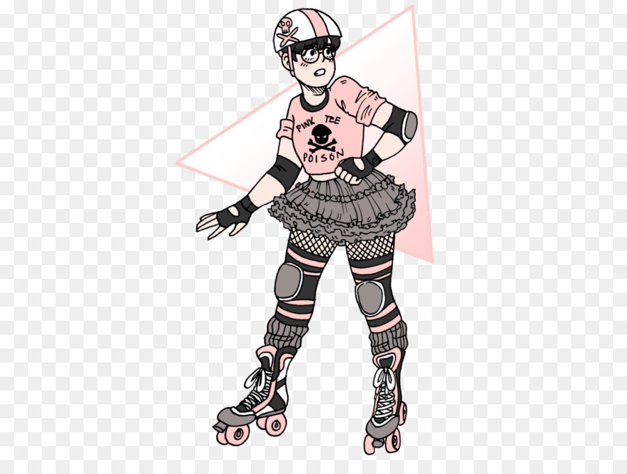 Roller skates Shoe Uniform Headgear - Roller Derby png download - 500*666 - Free Transparent Roller Skates png Download.