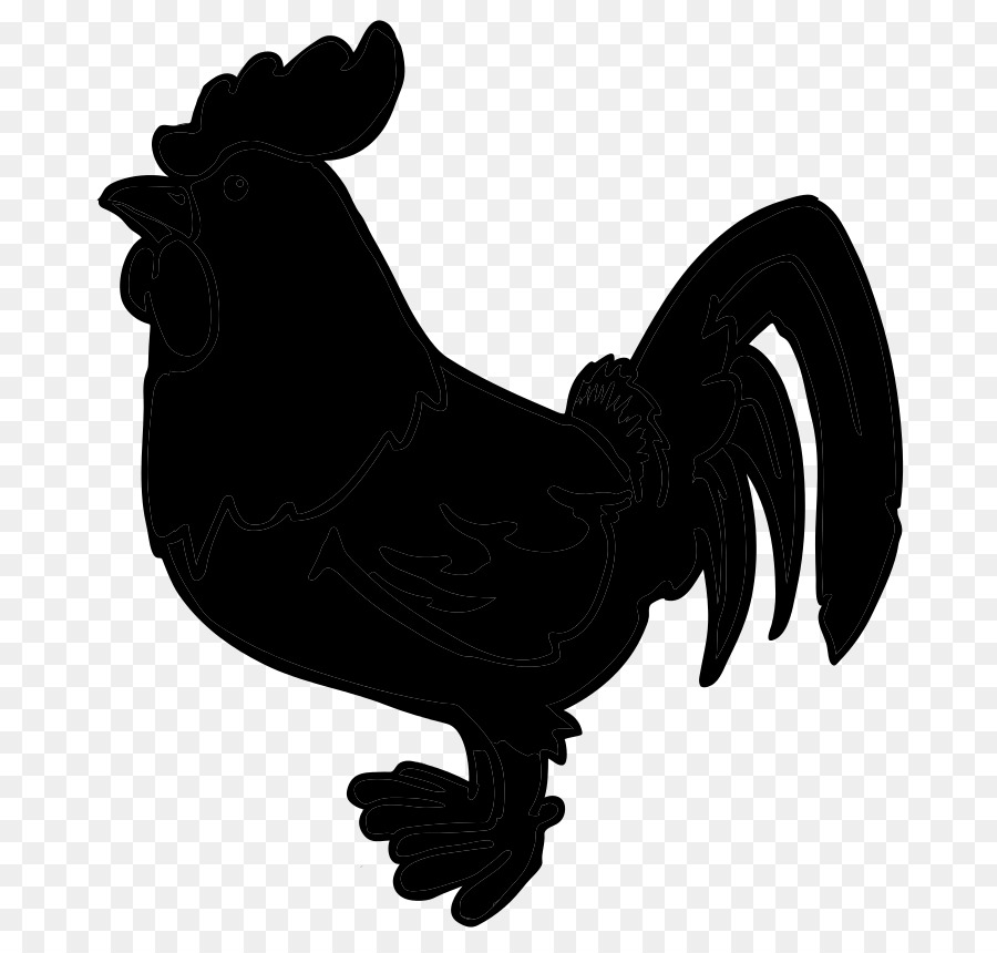 Rooster Silhouette Black Beak Chicken as food -  png download - 754*850 - Free Transparent Rooster png Download.