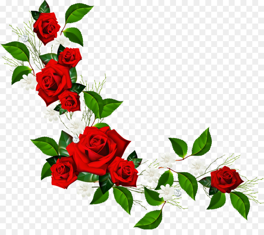 Flower Rose Red Clip art - rose border png download - 1137*987 - Free Transparent Flower png Download.