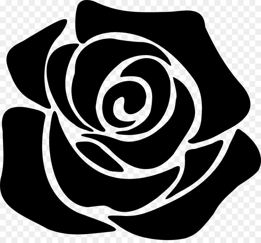 Stencil Rose Silhouette Rose Png Download 10501200 Free