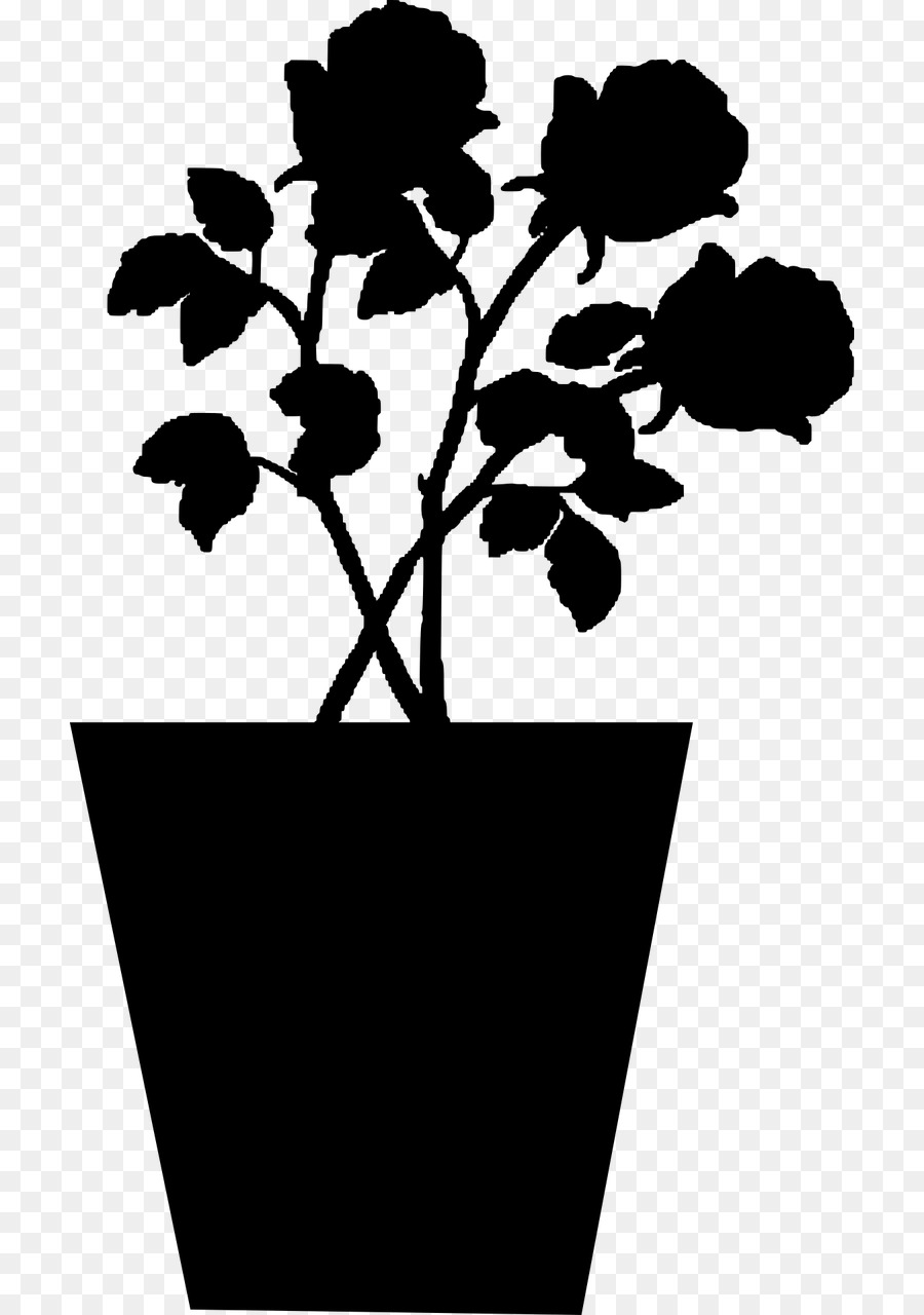Silhouette Drawing Clip art - Vase with Roses Silhouette PNG Clip Art Image png download - 2712*8000 - Free Transparent Silhouette png Download.