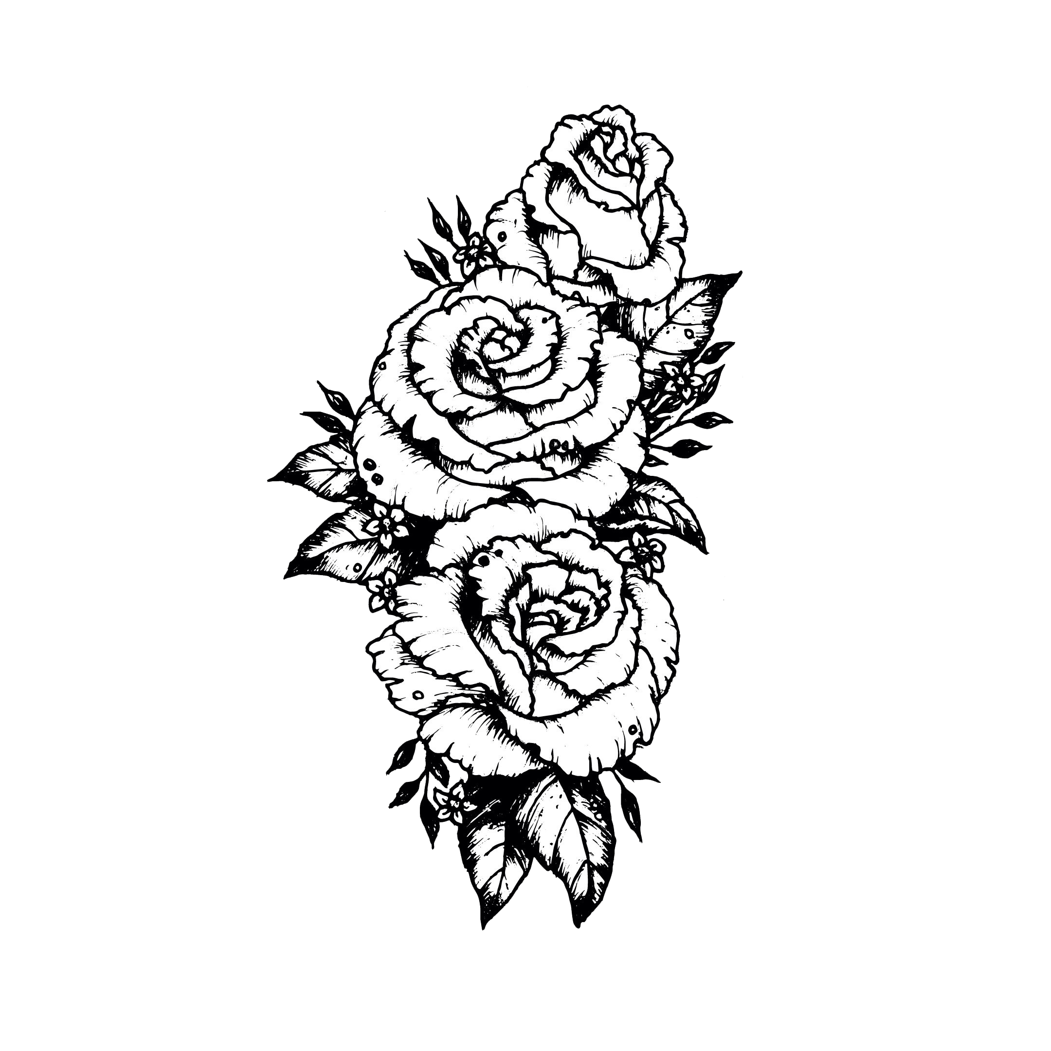 Sleeve tattoo Drawing Sketch Rose - rose png download - 2160*2160