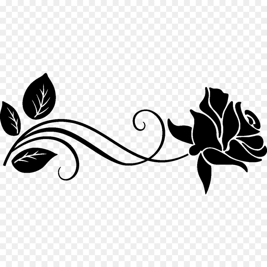 Garden roses Silhouette Drawing Stencil - rose png download - 1200*1200 - Free Transparent Rose png Download.