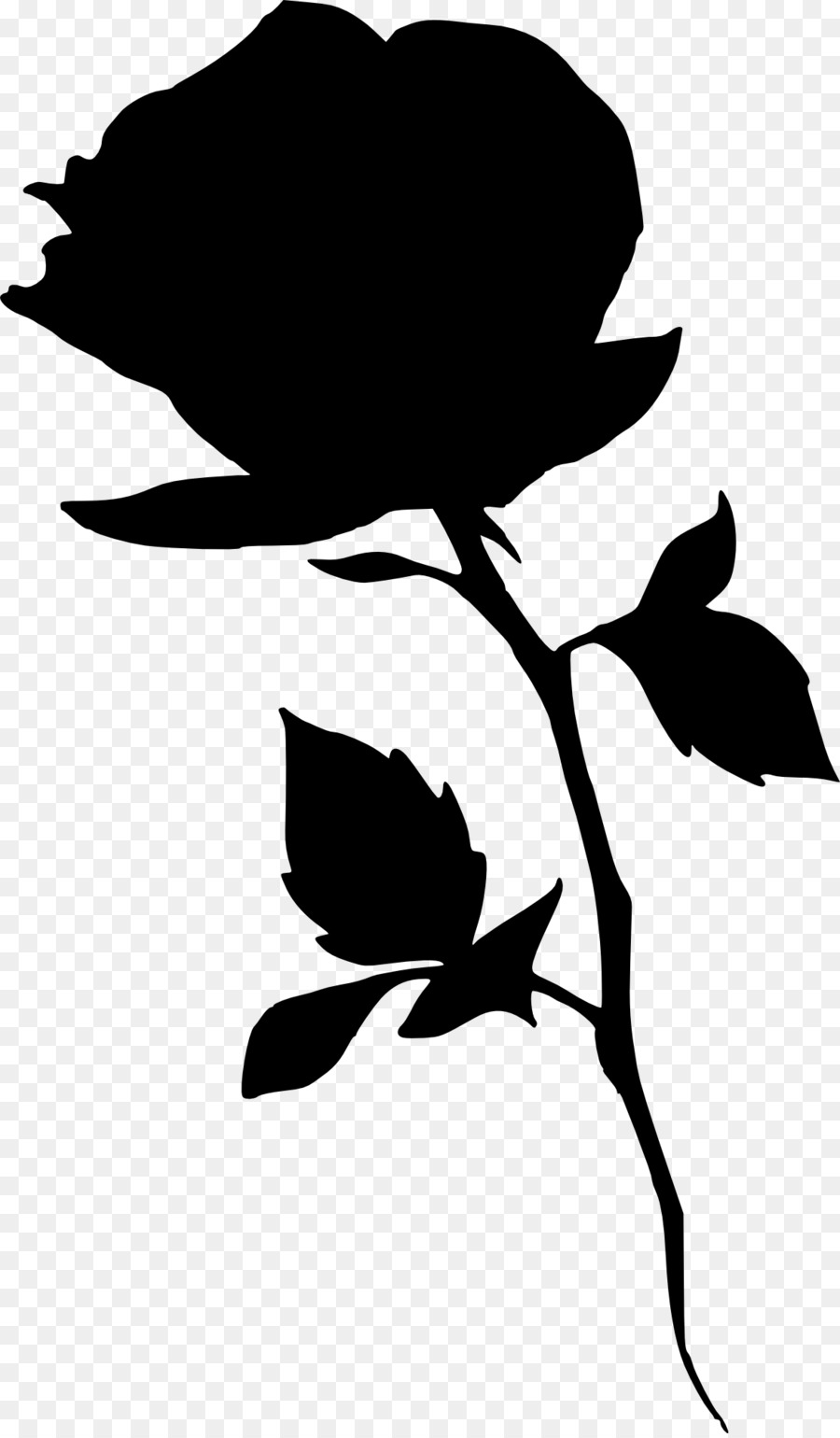 Silhouette Clip art - rose outline png download - 1173*2000 - Free Transparent Silhouette png Download.