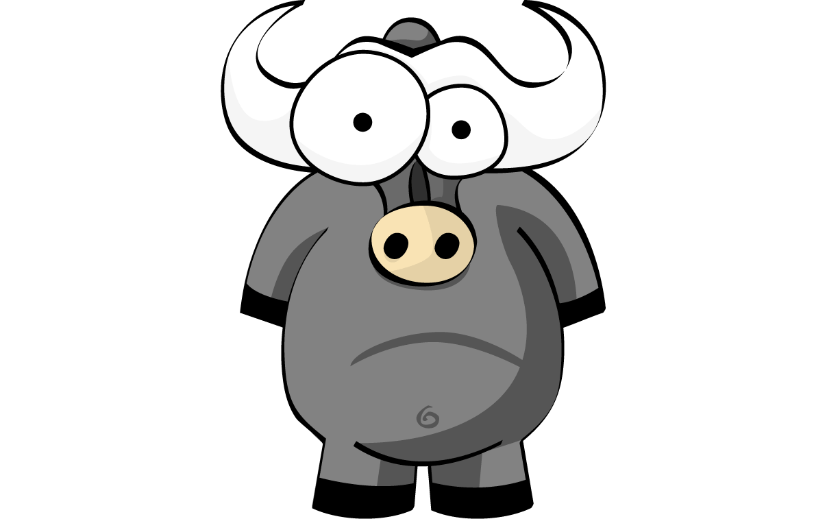 Vector graphics Cartoon Water buffalo Clip art Drawing - gnu cartoon