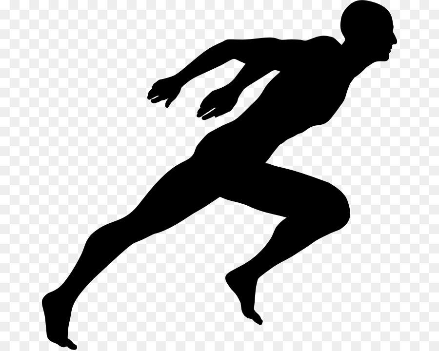 Running Sprint Silhouette - Silhouette png download - 730*718 - Free Transparent  png Download.