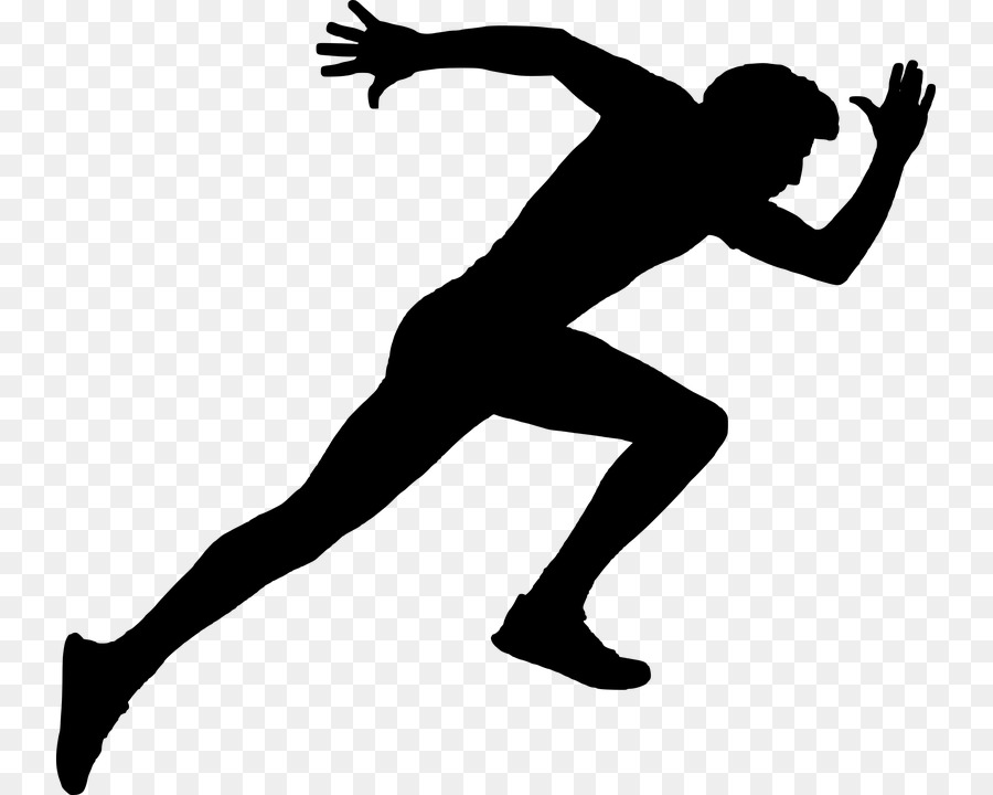 Silhouette Running - Silhouette png download - 797*720 - Free Transparent  png Download.