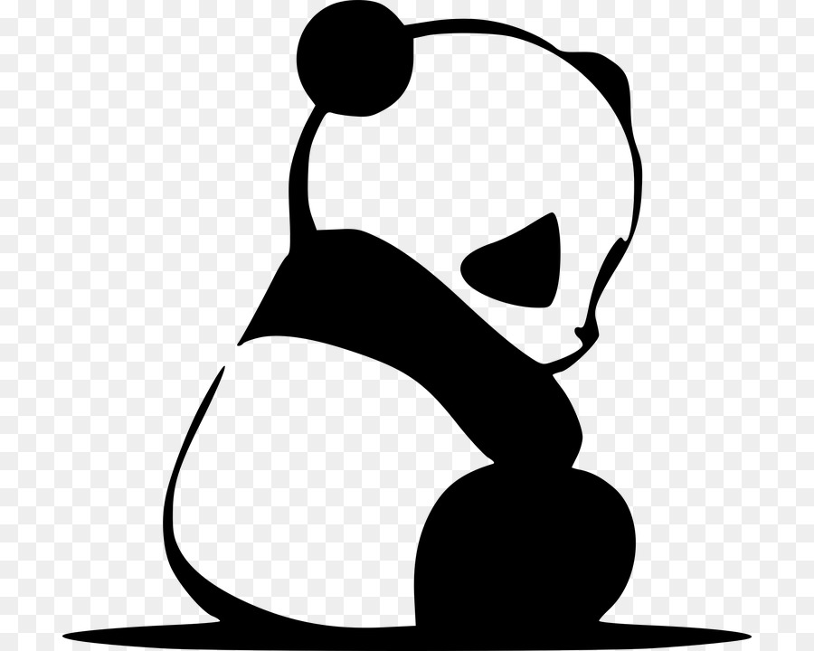 Giant panda Bear Silhouette Drawing Clip art - bear png download - 762*720 - Free Transparent Giant Panda png Download.