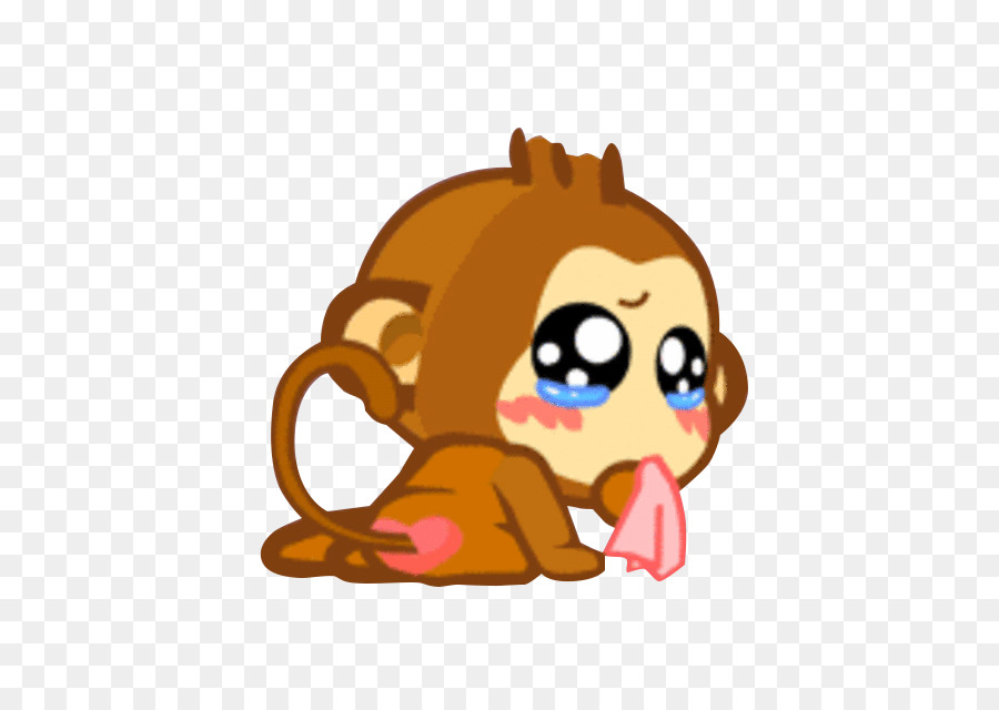 Giphy Sticker Emoticon - Sad monkey png download - 500*625 - Free Transparent Giphy png Download.