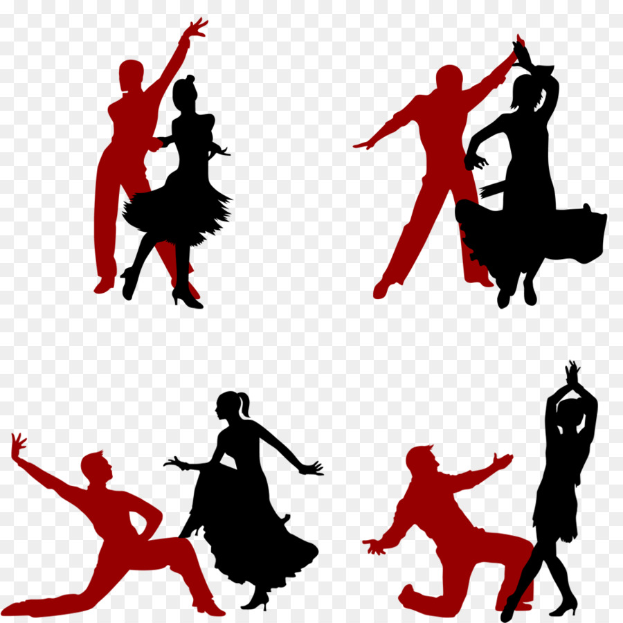 Latin dance Silhouette Ballet - Latin dance pose creative men and women png download - 1000*1000 - Free Transparent Dance png Download.