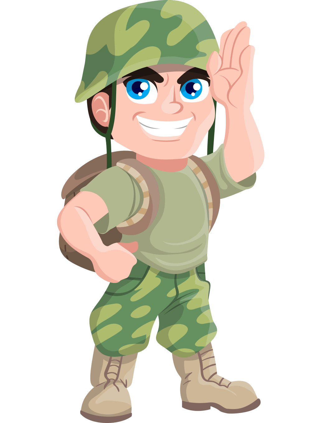 Soldier Free Content Military Clip Art Hand Painted Cartoon Salute