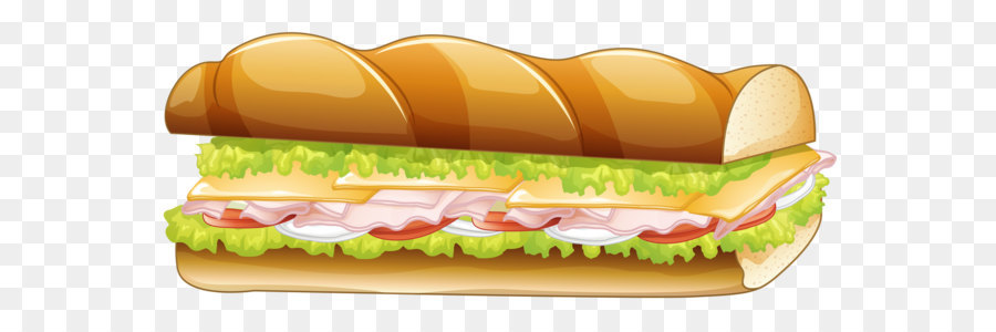 Hamburger Submarine sandwich Pizza Panini Fast food - Long Sandwich PNG Vector Clipar png download - 2976*1352 - Free Transparent Fast Food png Download.