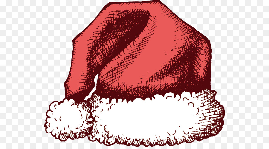 Santa Claus Christmas Hat - Vector Hand-painted Christmas hats png download - 604*493 - Free Transparent Santa Claus png Download.