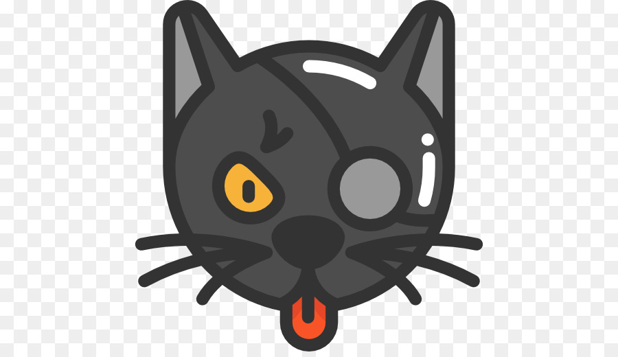 Black cat Whiskers Computer Icons Clip art - Cat png download - 512*512 - Free Transparent Black Cat png Download.