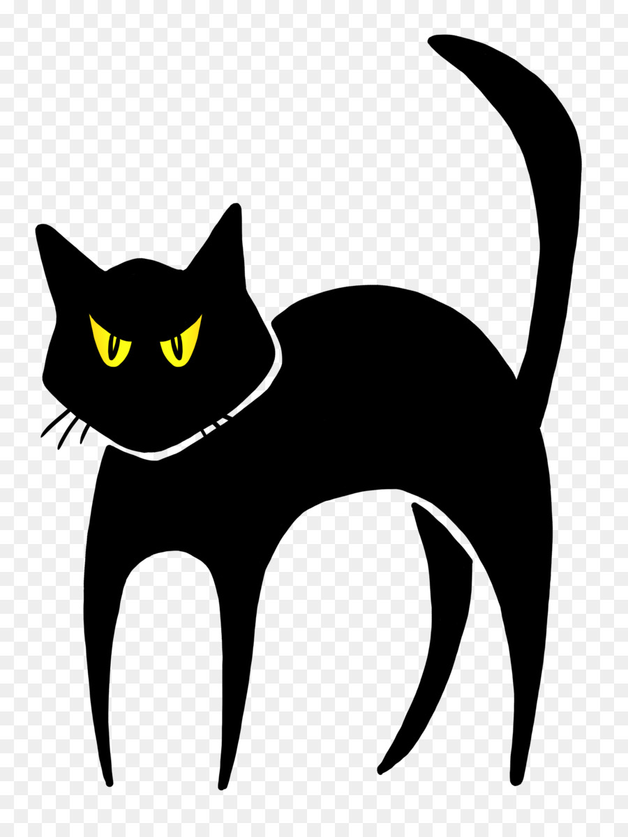 Black cat Drawing Clip art - Halloween Scary Cat png download - 3000*4000 - Free Transparent Cat png Download.